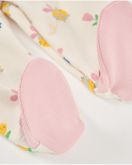 Pelele de recién nacido de punto y estampado floral