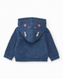 Chaqueta de recién nacido de plana en denim