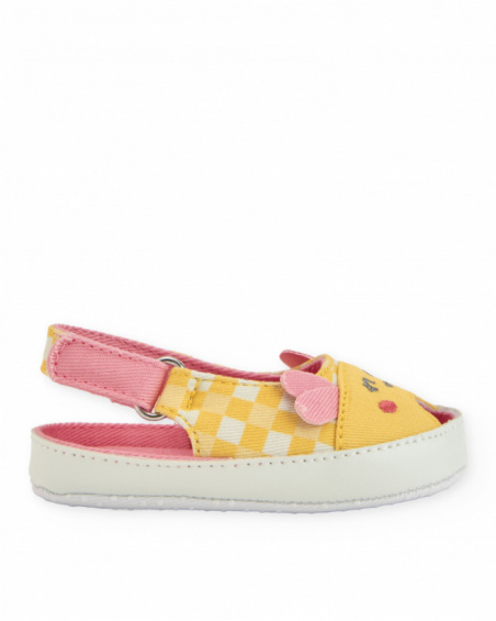 Sandalias de recién nacido de plana con tira ajustable