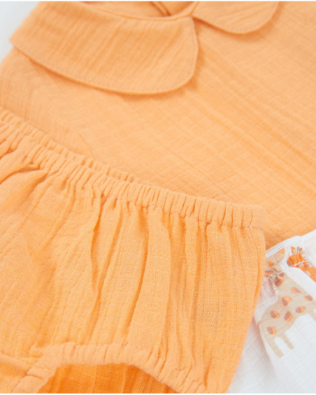 Vestido de recién nacido de plana con botones a presión