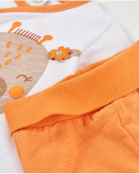 Conjunto de recién nacido de punto y estampado jirafa