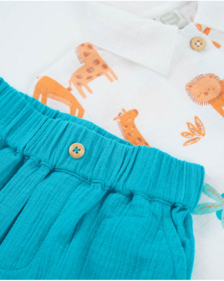 Conjunto de recién nacido de plana y estampado sabana