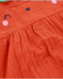 Vestido de recién nacido de plana y diseño fresita