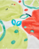 Toalla poncho de recién nacido de punto y detalles en relieve