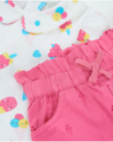 Conjunto de recién nacido de punto y estampado de helados