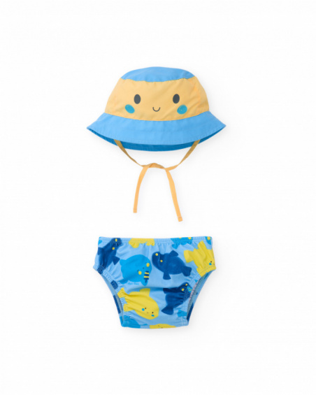 Bañador de recién nacido de plana y diseño de carita sonriente