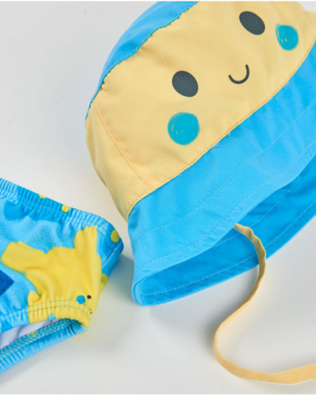 Bañador de recién nacido de plana y diseño de carita sonriente