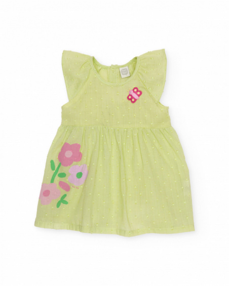 Vestido de recién nacido de plana y textura de topitos