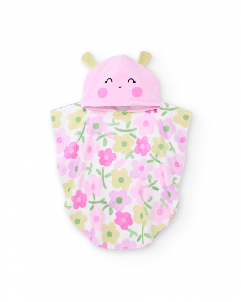 Toalla poncho de recién nacido de punto y capucha