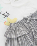 Conjunto de recién nacido de punto a rayas