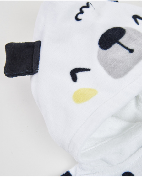 Toalla poncho de recién nacido de punto con orejitas