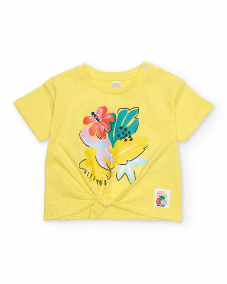 Conjunto de niña de punto y nudo decorativo