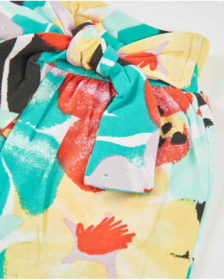 Short de niña de punto con lazo decorativo