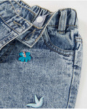 Short de niña de plana y denim