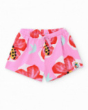 Conjunto de niña de punto y diseño floral