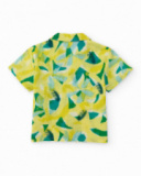 Camisa de niño de plana y estampado abstracto