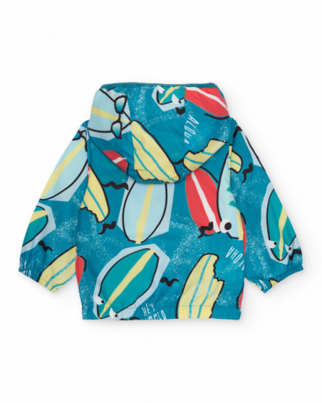Chaqueta de niño de plana con estampado tablas de surf