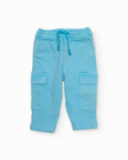 Pantalones de niño de plana con cintura elástica y cordón