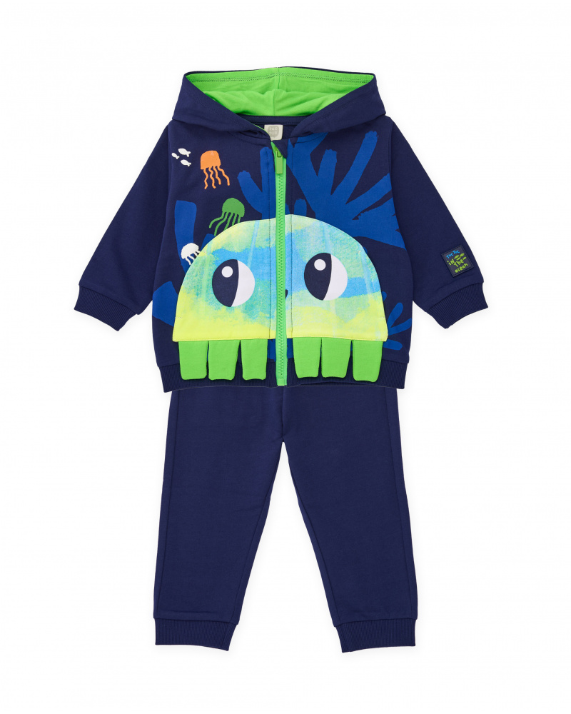 Conjunto de niño de punto con gran diseño frontal