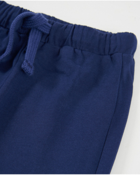 Pantalones de niño de punto y cintura elástica con cordon
