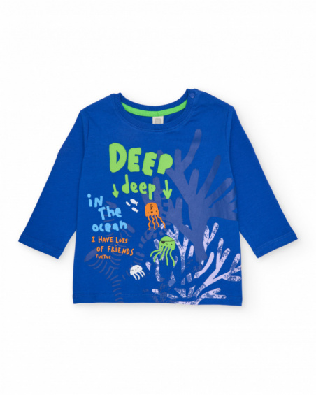 Camiseta de niño de punto con motivos oceánicos