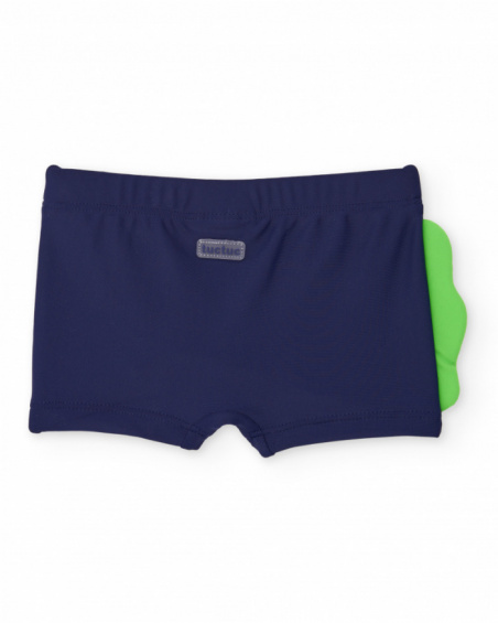 Bañador de niño de punto con aleta decorativa