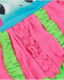 Vestido de niña de plana con flores en relieve