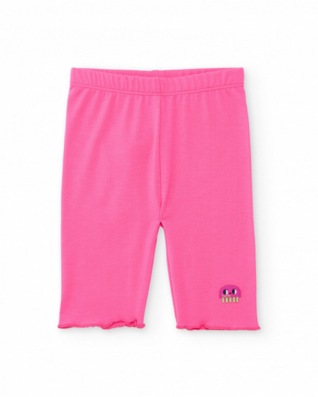 Leggings de niña de punto con motivo bordado