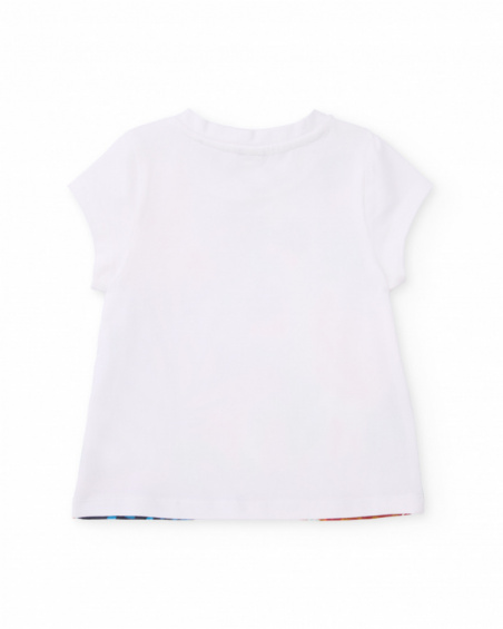 Camiseta de niña de punto con gran estampado