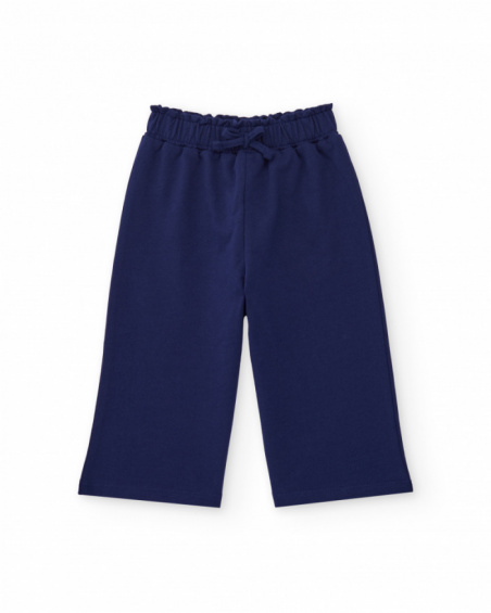 Pantalones de niña de punto y diseño tipo culotte
