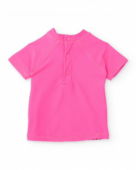 Camiseta baño de niña de punto y de secado rápido