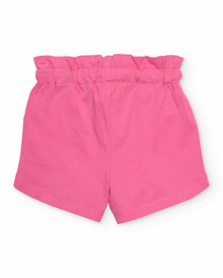 Short de niña de punto con bordado de sandía