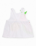 Camiseta de niña de punto con hojitas en relieve