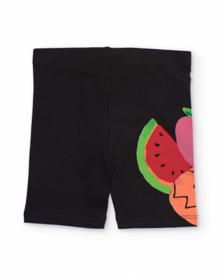 Leggings de niña de punto con estampado en lateral