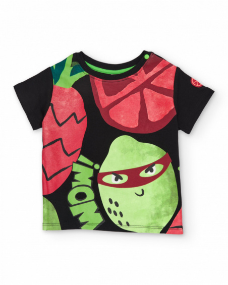 Conjunto de niño de punto con gráfico frontal