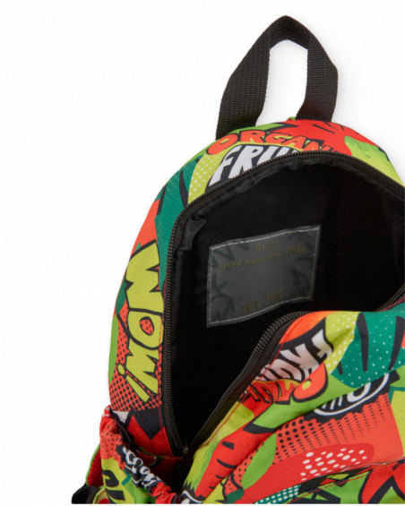 Mochila de niño de plana con múltiples bolsillos