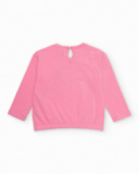 Camiseta de niña de punto y detalles de lentejuelas