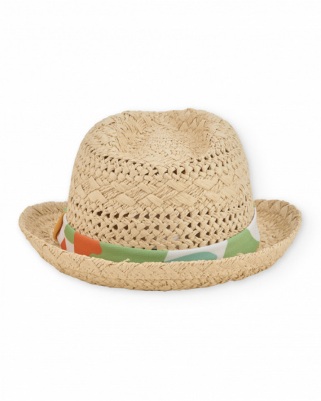 Sombrero de niño de plana y cinta con nudo lateral