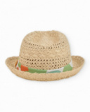 Sombrero de niño de plana y cinta con nudo lateral