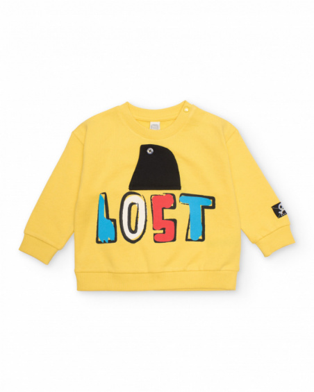 Sudadera de niño de punto con detalle en relieve