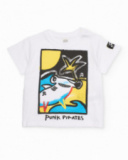 Camiseta de niño de punto con gráfico frontal