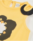 Vestido de niña de punto con detalle en hombro