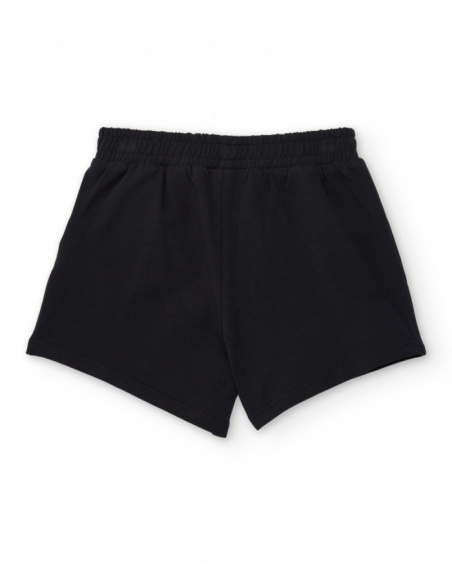 Short de niña de punto con adornos ondulados