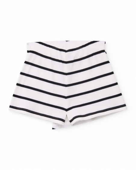 Falda pantalón de niña de punto con diseño asimétrico