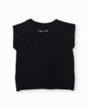 Camiseta de niña de punto con nudo decorativo