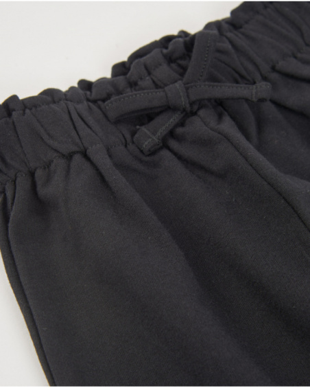 Pantalones de niña de punto y cintura elástica