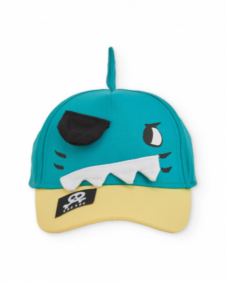 Gorra de niño de plana con detalles en relieve