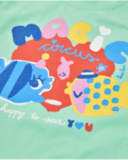 Camiseta de niña de punto con volantes en mangas