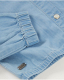 Camisa de niña de plana y denim ligero