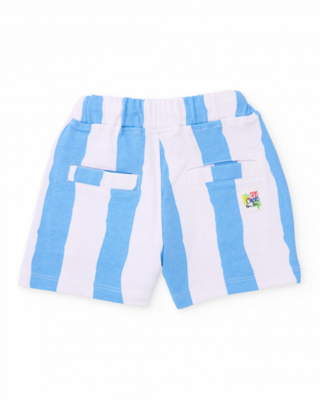 Bermuda de niño de punto y bordado decorativo